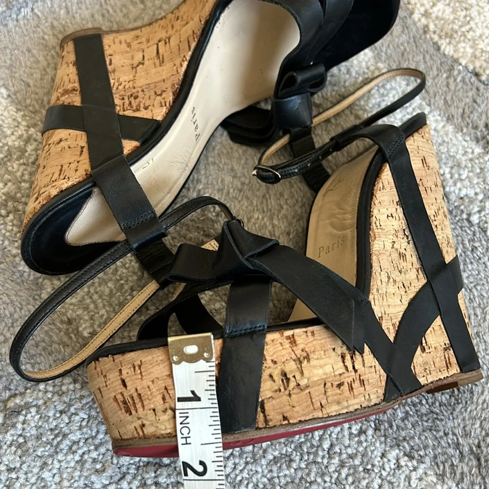 🌹Christian Louboutin Miss Cristo 140      Wedge Heel 🌹 - Picture 12 of 13